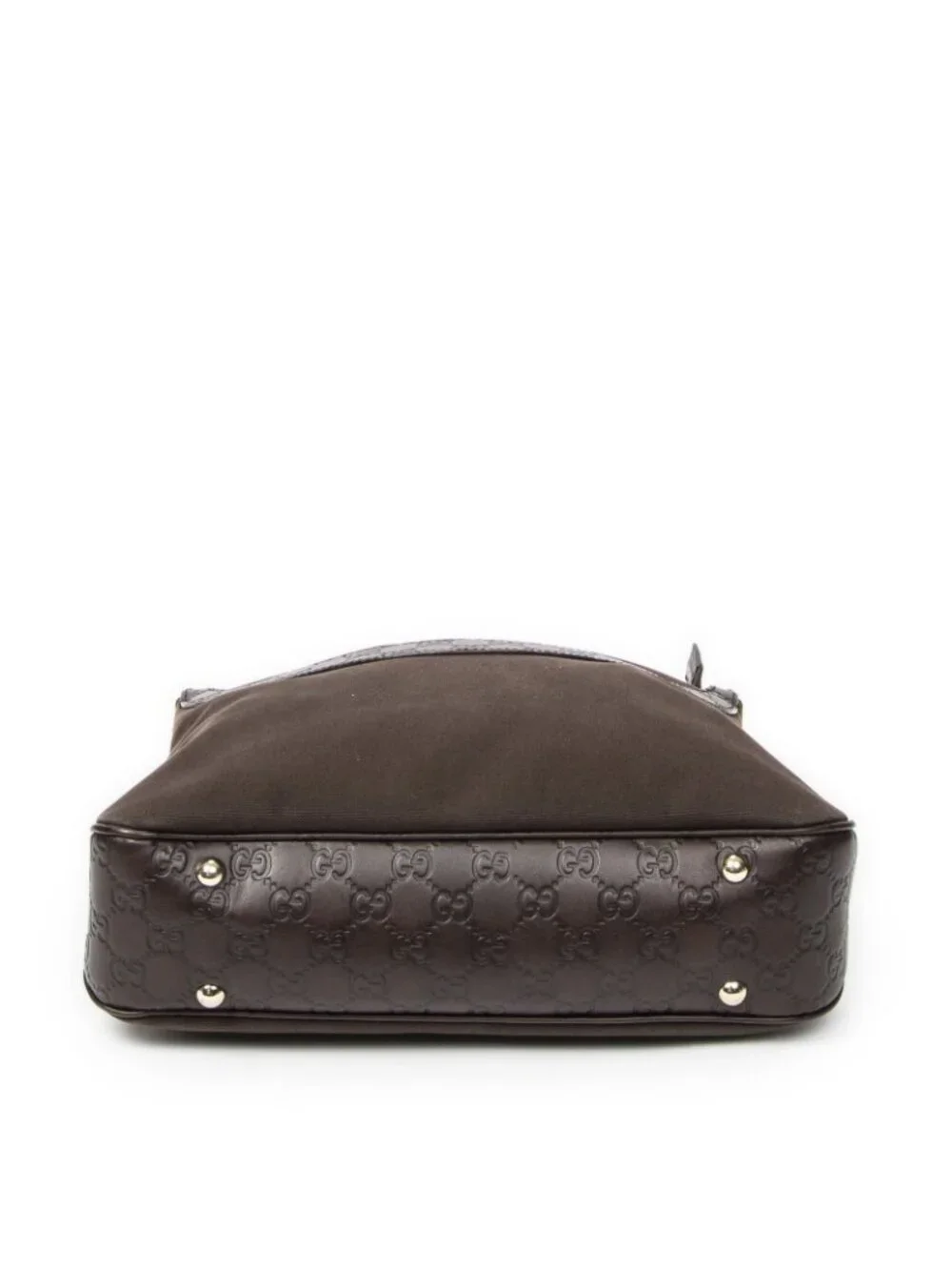Gucci Zip Hobo Dark Brown Canvas